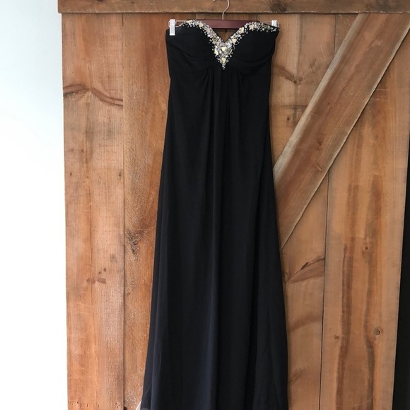Alyce B’Dazzle Black Long Formal Dress Size 4 - Picture 1 of 7